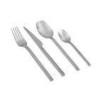 16 Piece Silver Matte Finish Cutlery Set