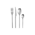16 Piece Silver Matte Finish Cutlery Set