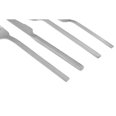 16 Piece Silver Matte Finish Cutlery Set