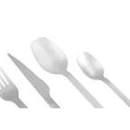 16 Piece Silver Matte Finish Cutlery Set