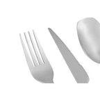 16 Piece Silver Matte Finish Cutlery Set
