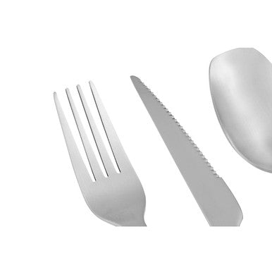 16 Piece Silver Matte Finish Cutlery Set