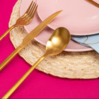 16 Piece Matte Gold Finish Cutlery Set