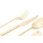 16 Piece Matte Gold Finish Cutlery Set