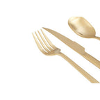 16 Piece Matte Gold Finish Cutlery Set