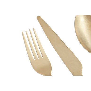 16 Piece Antique Gold Cutlery Set