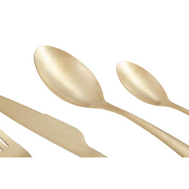 16 Piece Antique Gold Cutlery Set