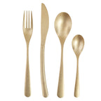 16 Piece Antique Gold Finish Cutlery Set