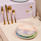 16 Piece Antique Gold Finish Cutlery Set