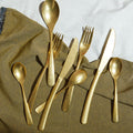 16 Piece Antique Gold Finish Cutlery Set
