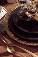 16 Piece Antique Gold Finish Cutlery Set