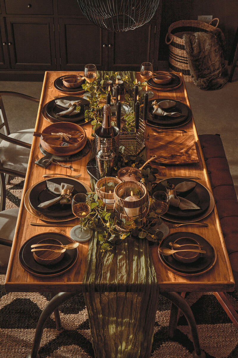 16 Piece Antique Gold Finish Cutlery Set