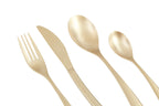 16 Piece Antique Gold Finish Cutlery Set