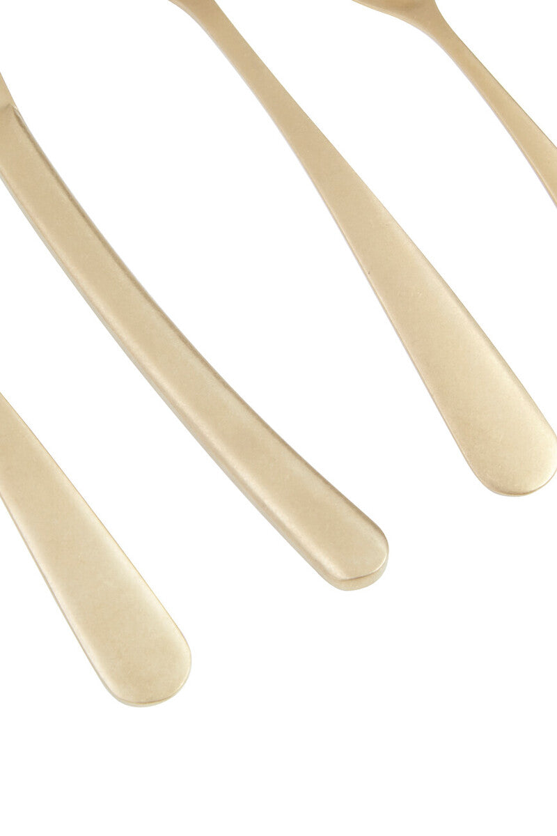 16 Piece Antique Gold Finish Cutlery Set