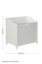 White Wood Laundry Storage Cabinet