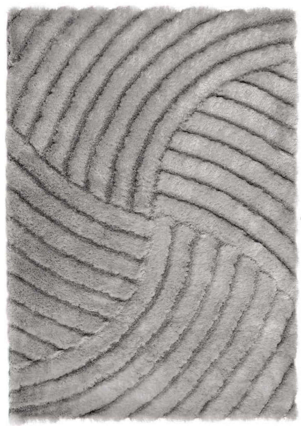 Dallas Silver Grey Shaggy Rug 160X230 cm