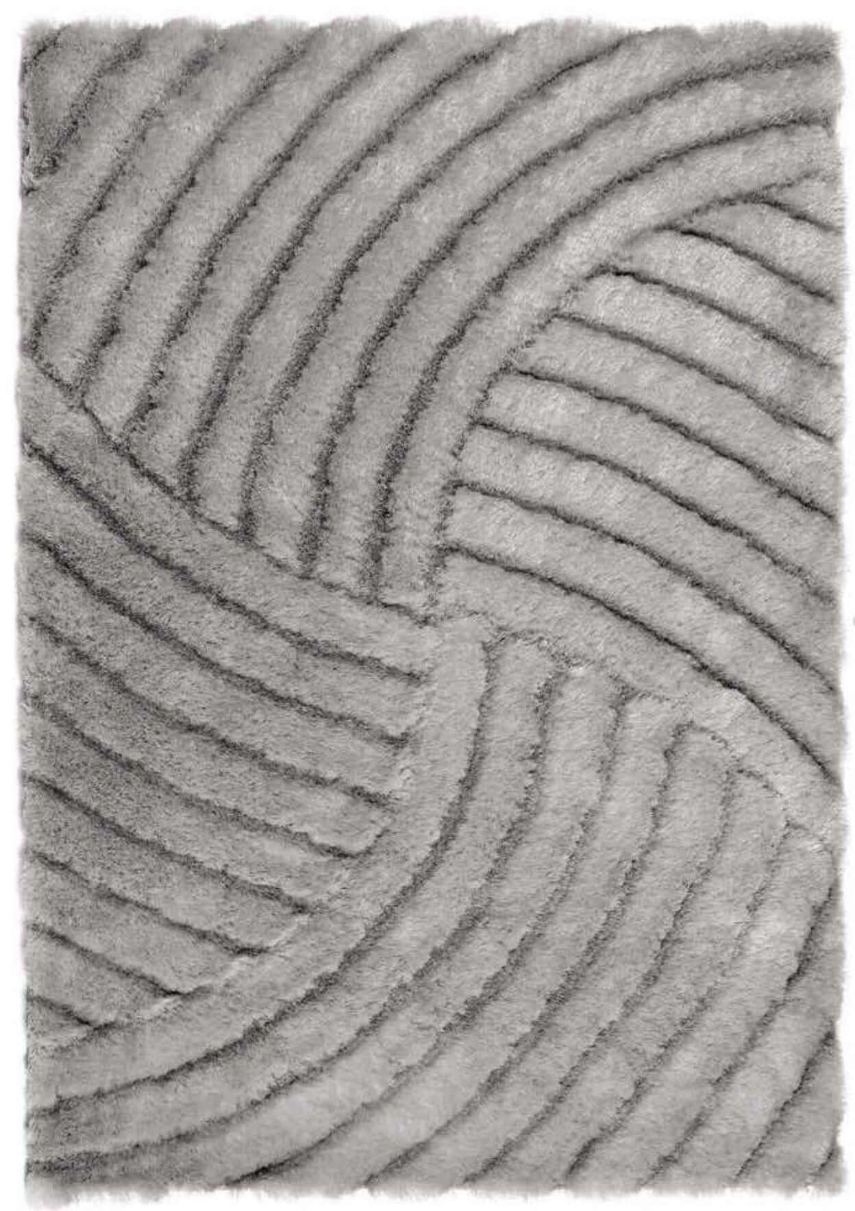 Dallas Silver Grey Shaggy Rug 160X230 cm