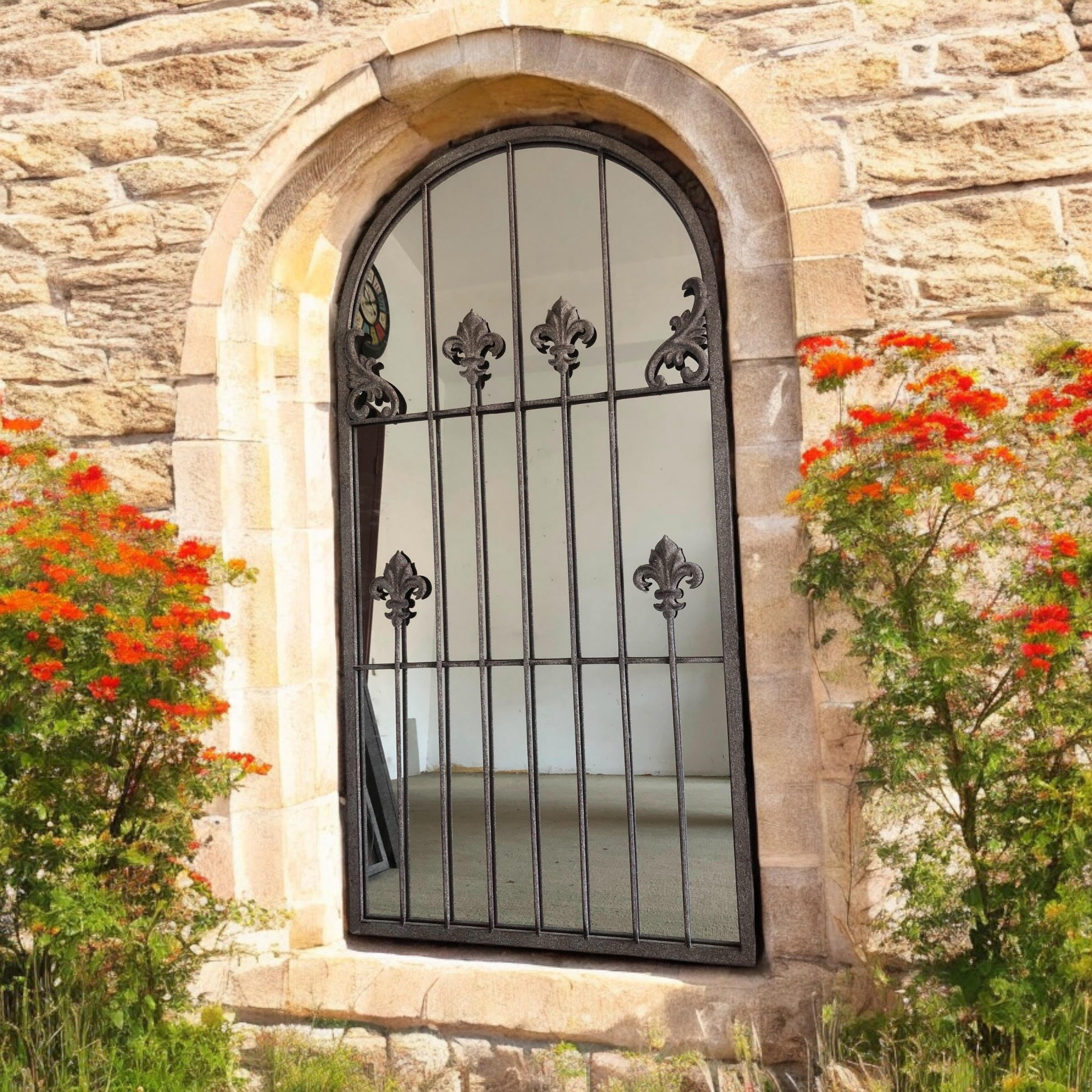 120cm Metal Window Wall Mirror