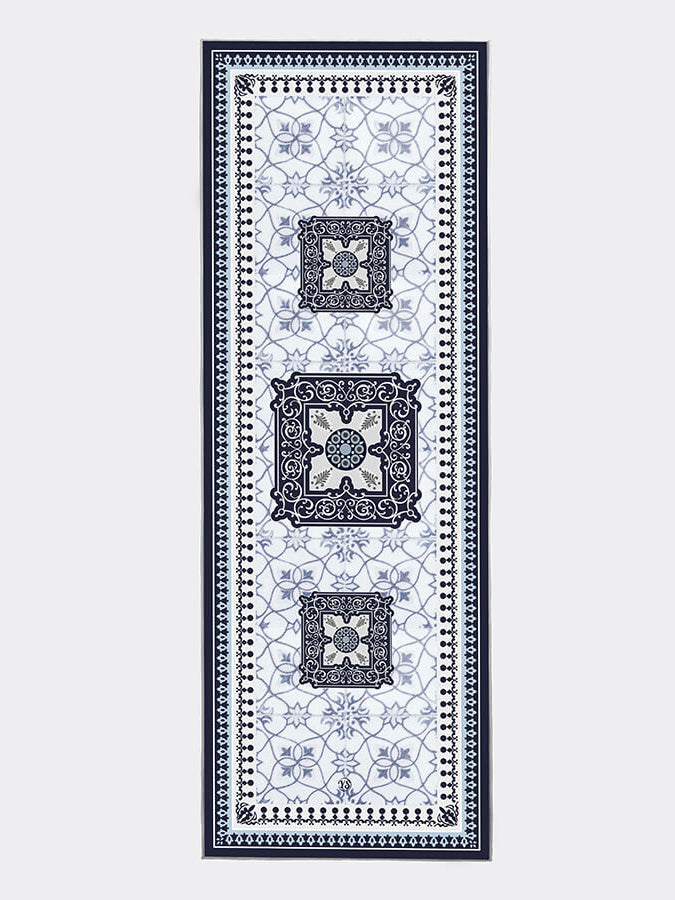 Yoga Studio Designed Yoga Mat Grip Dot Towels Mosaic Navy Blue