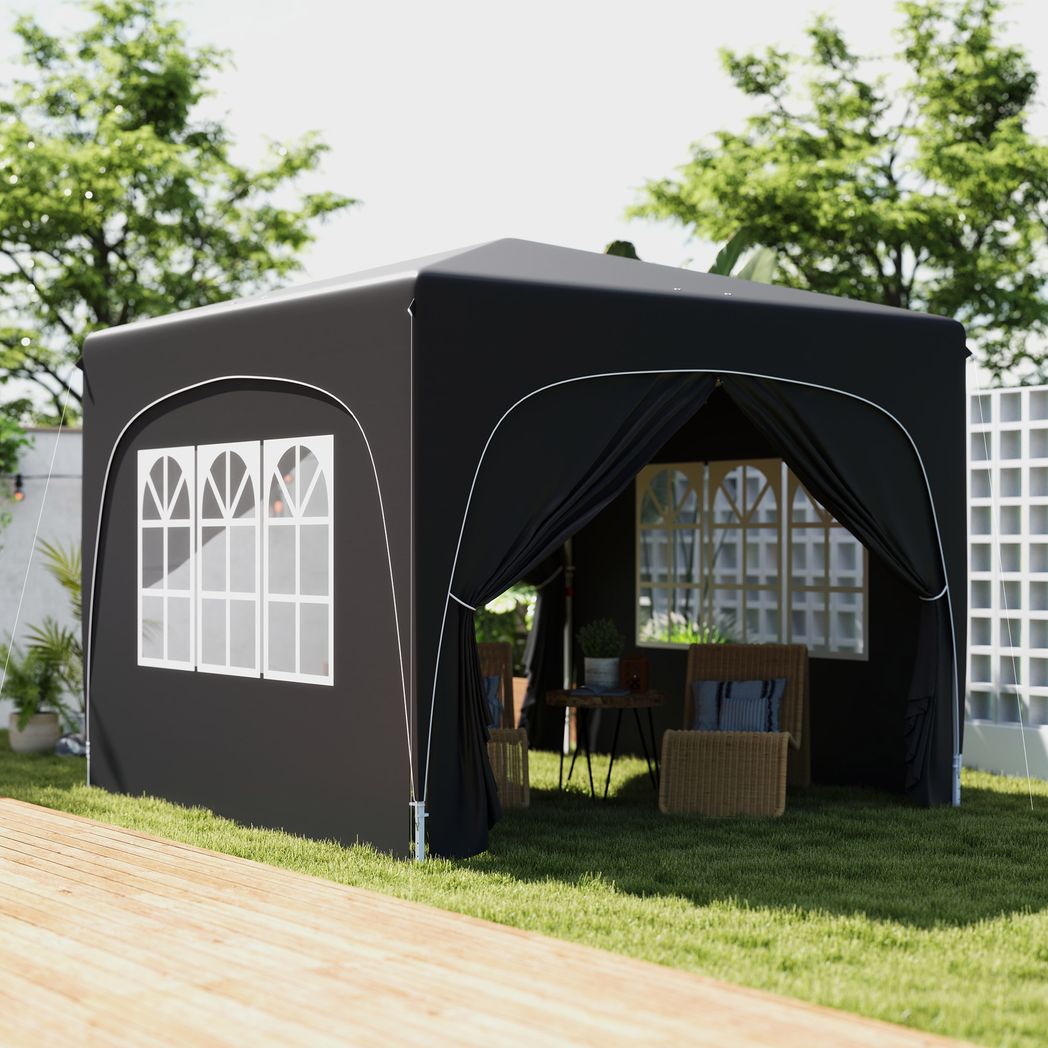 3 x 3(m) + Pop Up Gazebo with Sides and Carry Bag
