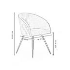 Rocco LUX 5PCs Dining Set includes an Oak Dining Table and Set of 4 Dining Chairs