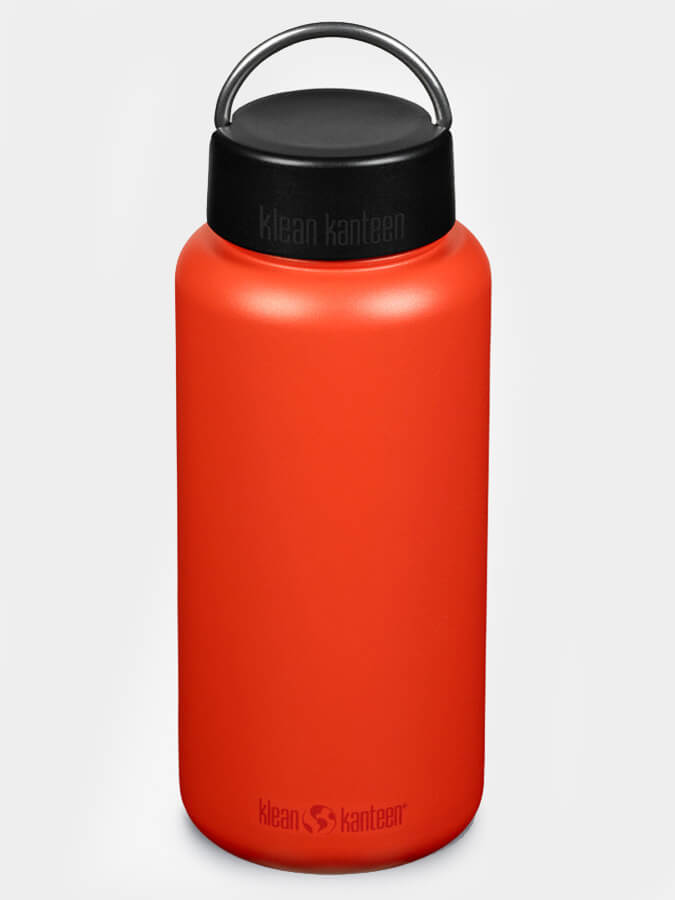 Klean Kanteen Wide Mouth Bottle 40oz (1182ml) With Loop Cap Tiger Lily