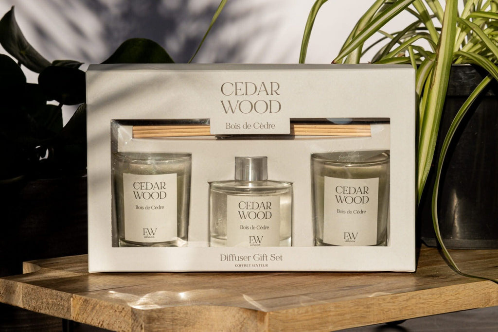 Cedarwood Diffuser and Candle Gift Set