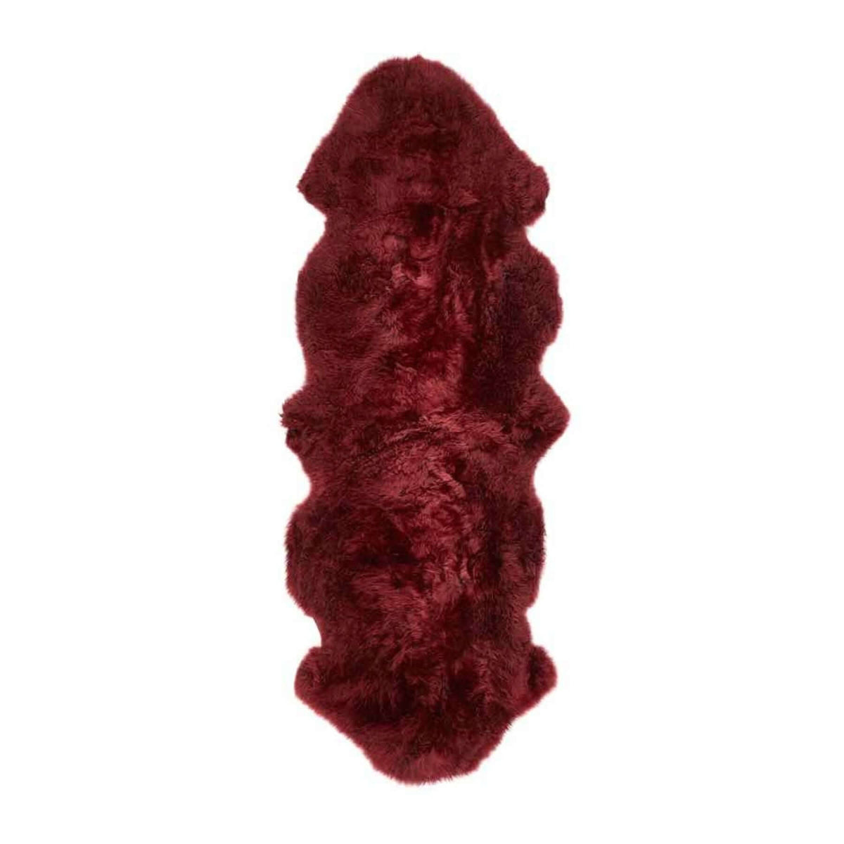 Genuine Berry Red Sheepskin Faux Fur Rug 70X175 cm