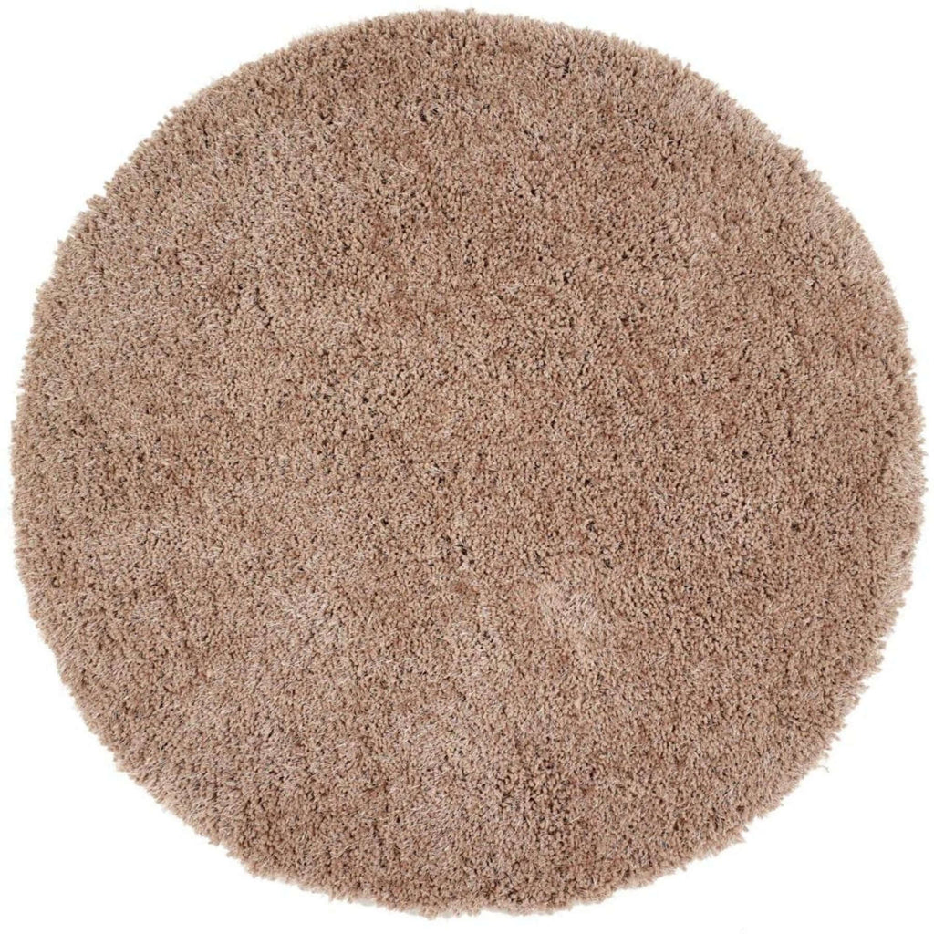 Chicago Latte Shaggy Rug Ø 133 cm