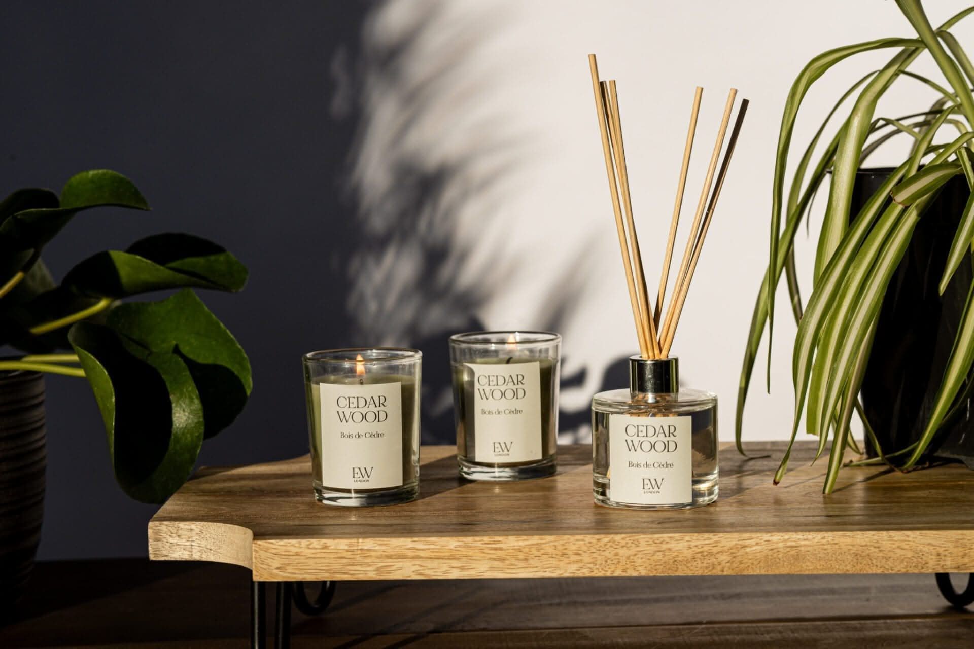 Cedarwood Diffuser and Candle Gift Set