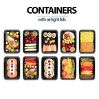 1-Compartment Reusable Plastic Containers - 828ml