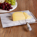 White Marble Cheese Board with Slicer