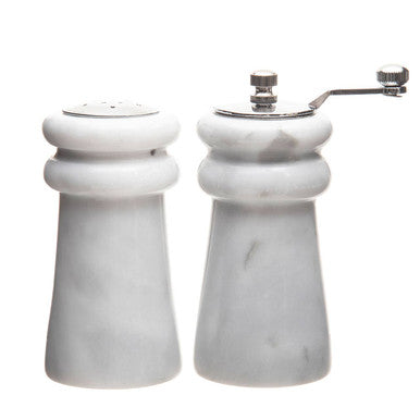 White Marble Salt & Pepper Set