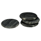 Set of 4 Grey Marble Round Coasters