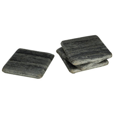 Set of 4 Grey Marble Square Coasters