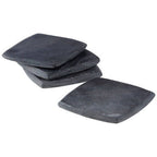 Set of 4 Dark Grey Marble Square Coasters