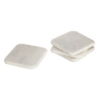 Set of 4 Off White Square Marble Coasters