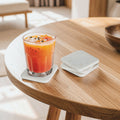 Set of 4 Off White Square Marble Coasters