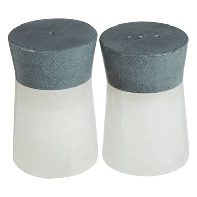 White and Grey Finish Salt and Pepper Set