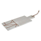 White Marble and Copper Inlay Paddle Board
