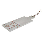 White Marble and Copper Inlay Paddle Board