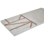 White Marble and Copper Inlay Paddle Board
