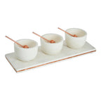 Marble Dip Bowls with Board Set