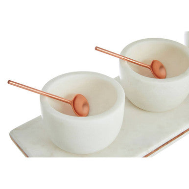 Marble Dip Bowls with Board Set