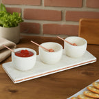 Marble Dip Bowls with Board Set