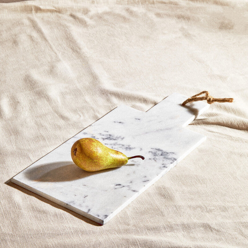 Small White Marble Chopping and Serving Board