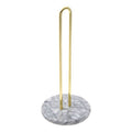 White Marble and Brass Kitchen Roll Holder