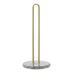White Marble and Brass Kitchen Roll Holder