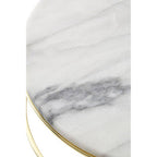 Set of 2 White Marble Cake Stands