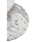 Set of 2 White Marble Cake Stands